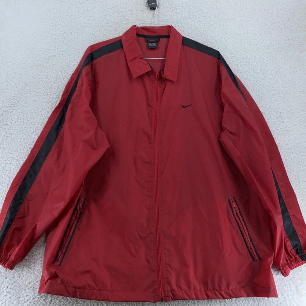 Vintage 90s Nike Windbreaker Jacket Mens XL Track Full Zip Swoosh Nylon Taiwan - Picture 2 of 10